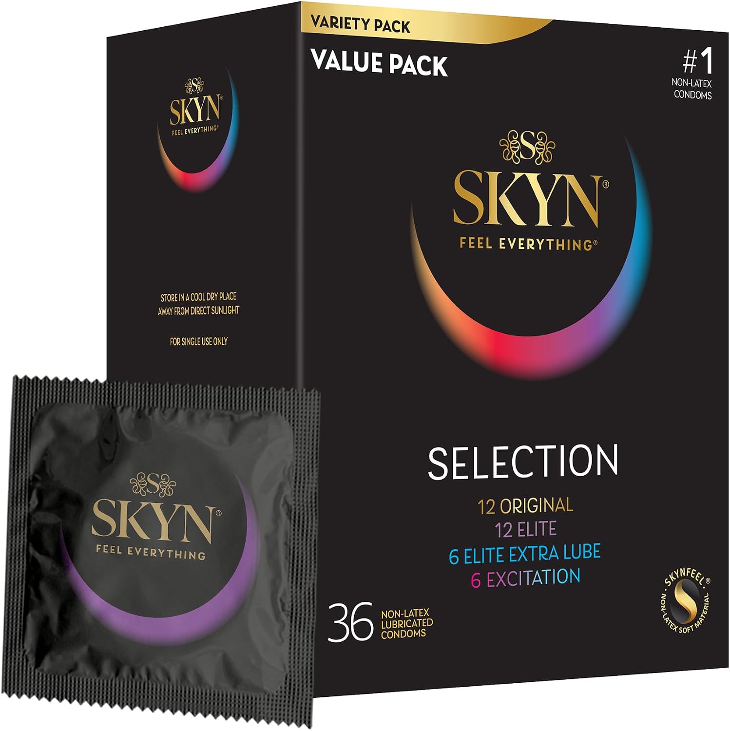 Lifestyles Skyn Polyisoprene Condoms, 12 Count (Pack of 1)