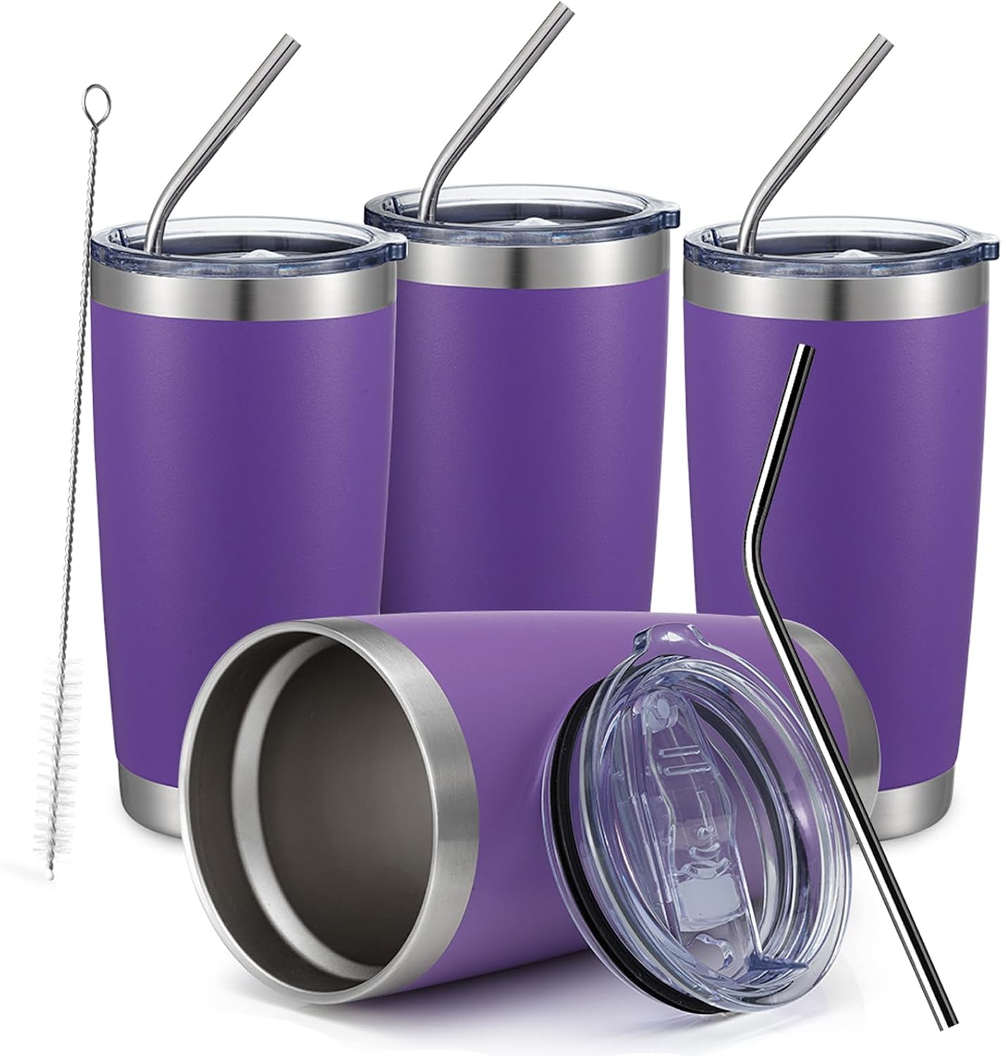COMOOO 20oz Double Wall Vacuum Insulated Travel Mug