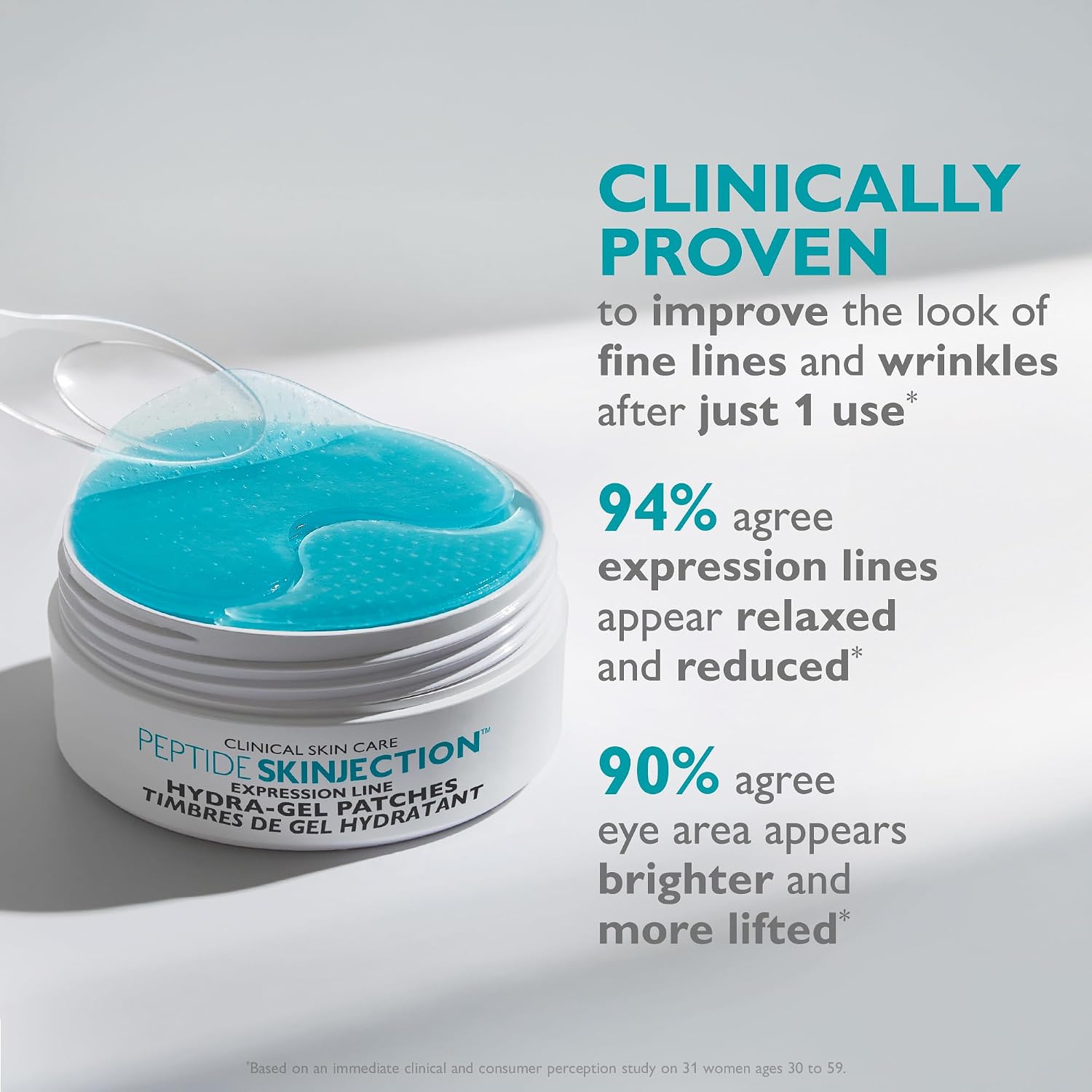 Peter Thomas Roth | Peptide Skinjection™ Expression Line Hydra-Gel Patches | Smoothing Peptide Eye Mask Patches for Fine Lines and Wrinkles