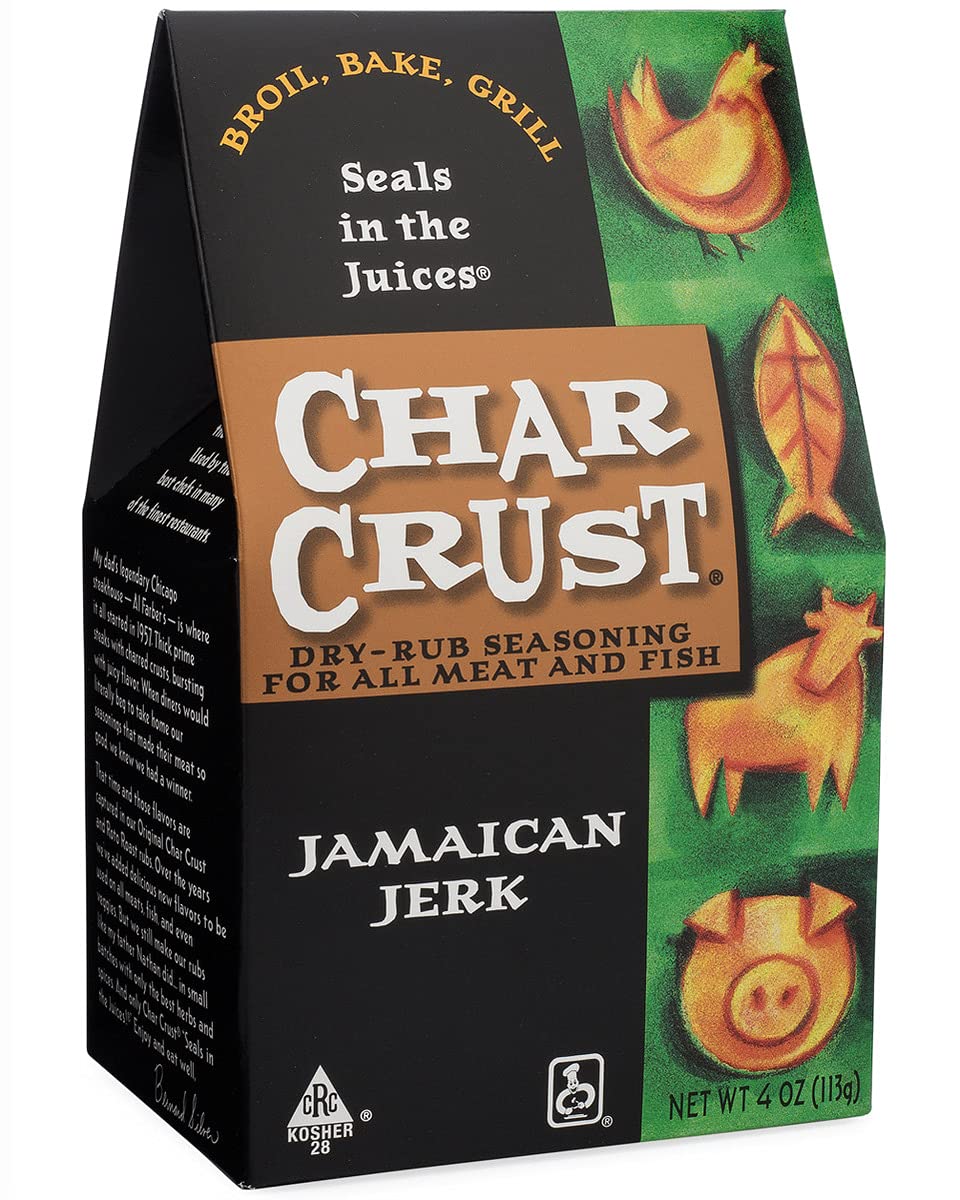 Char Crust Dry-Rub Seasonings Original Hickory Grilled | All-in-one seasonings | Perfect for Steaks, Burgers, Ribs, Tuna | Signature Crust that Seals in the Juices, 4 Ounce (Pack of 6)
