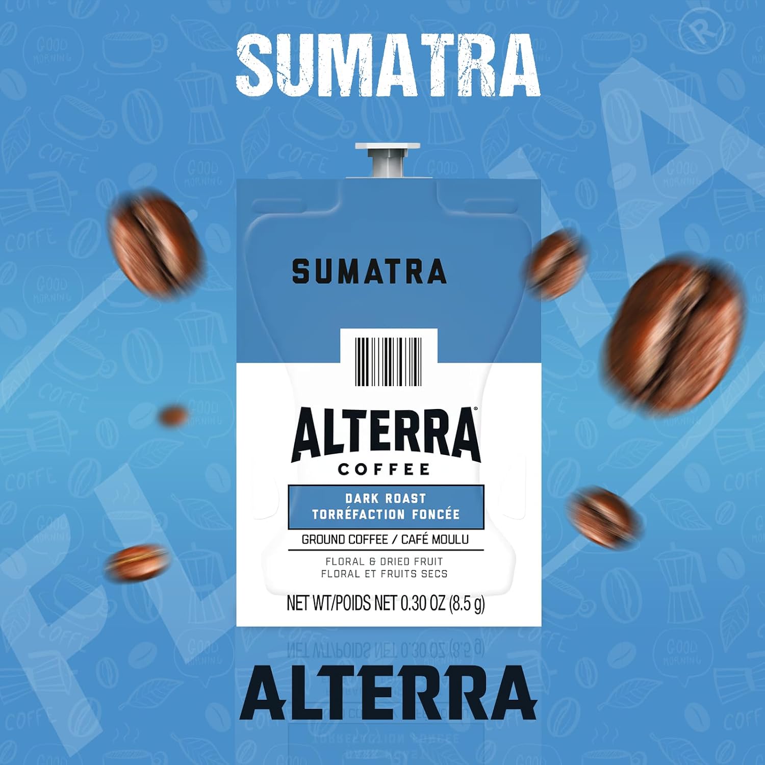 Flavia Alterra French Roast Coffee Freshpacks compatible only with Flavia Brewers, Dark Roast (Case of 100)