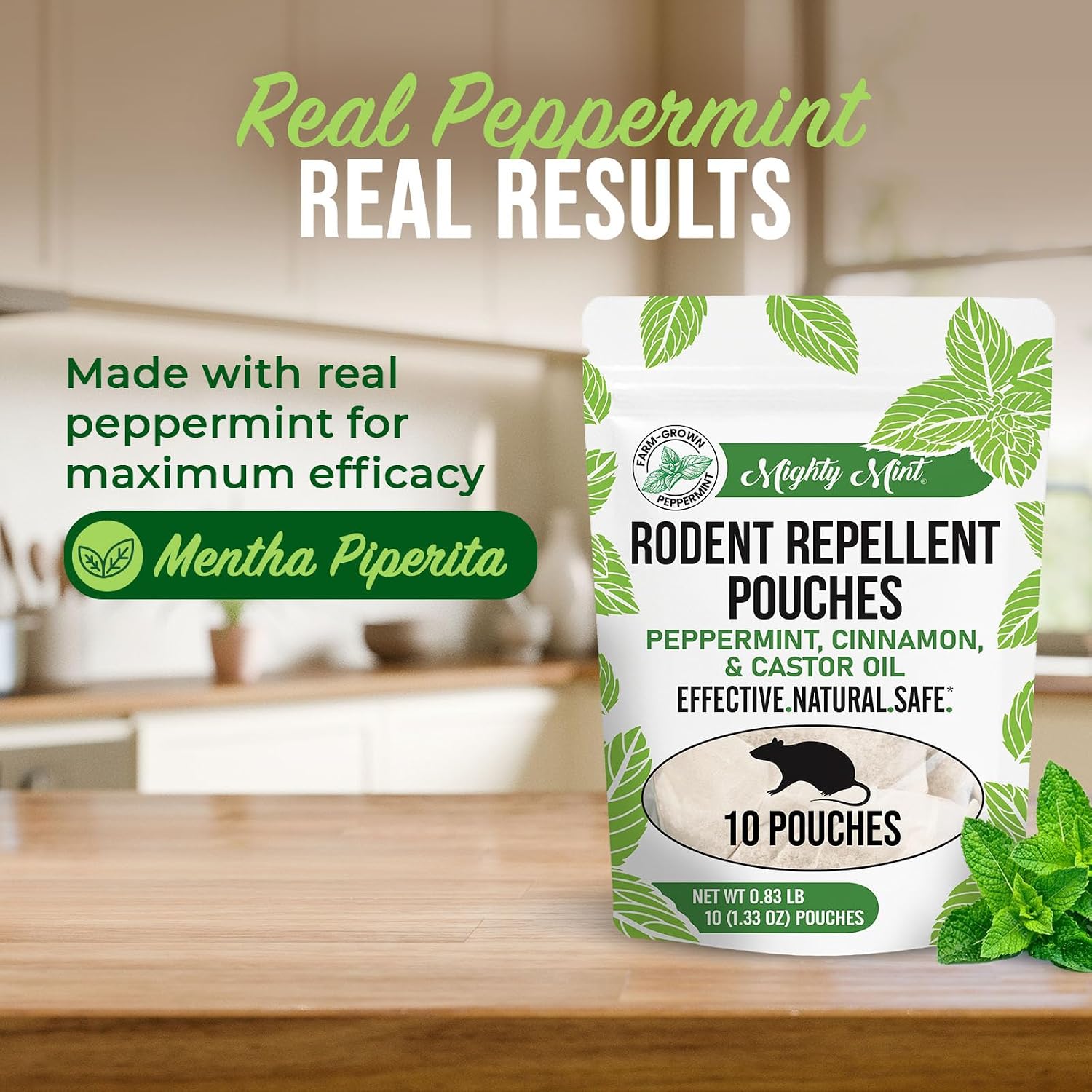 Mighty Mint Peppermint Oil Rodent Repellent Spray, 16 oz