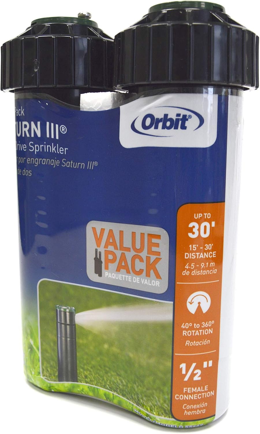 Orbit 55461 Voyager Screw Top Gear Drive Rotor Water Sprinkler Head