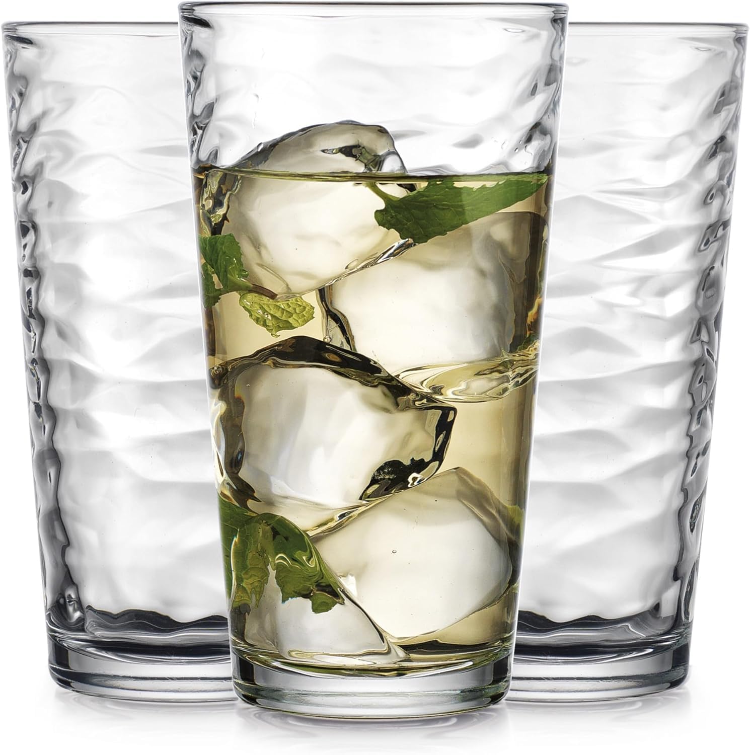 Glaver's Drinking Glasses Set of 10 Highball Glass Cups