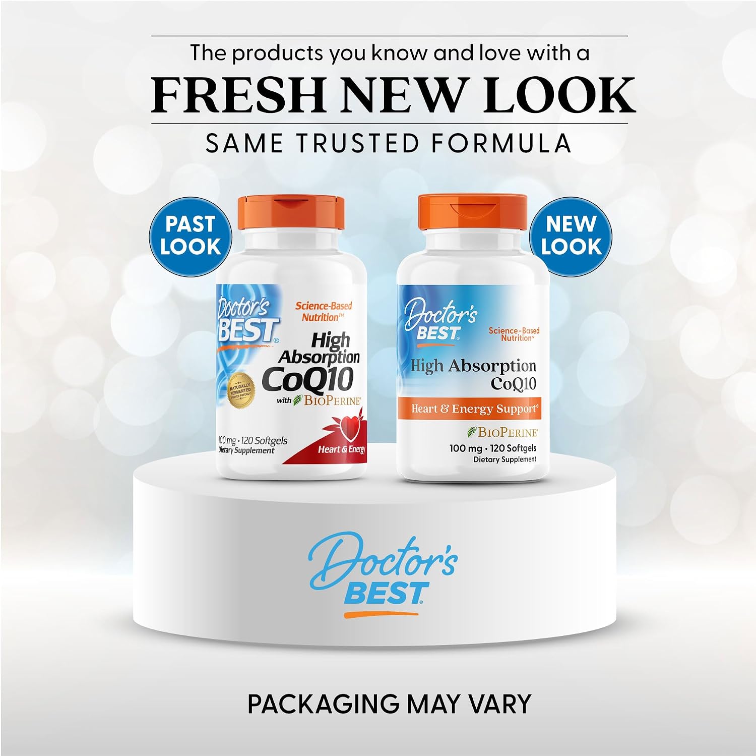 Doctor's Best High Absorption CoQ10 with BioPerine, Gluten Free Naturally Fermented, Heart Health & Energy Production, 100 mg, 60 SoFtgels