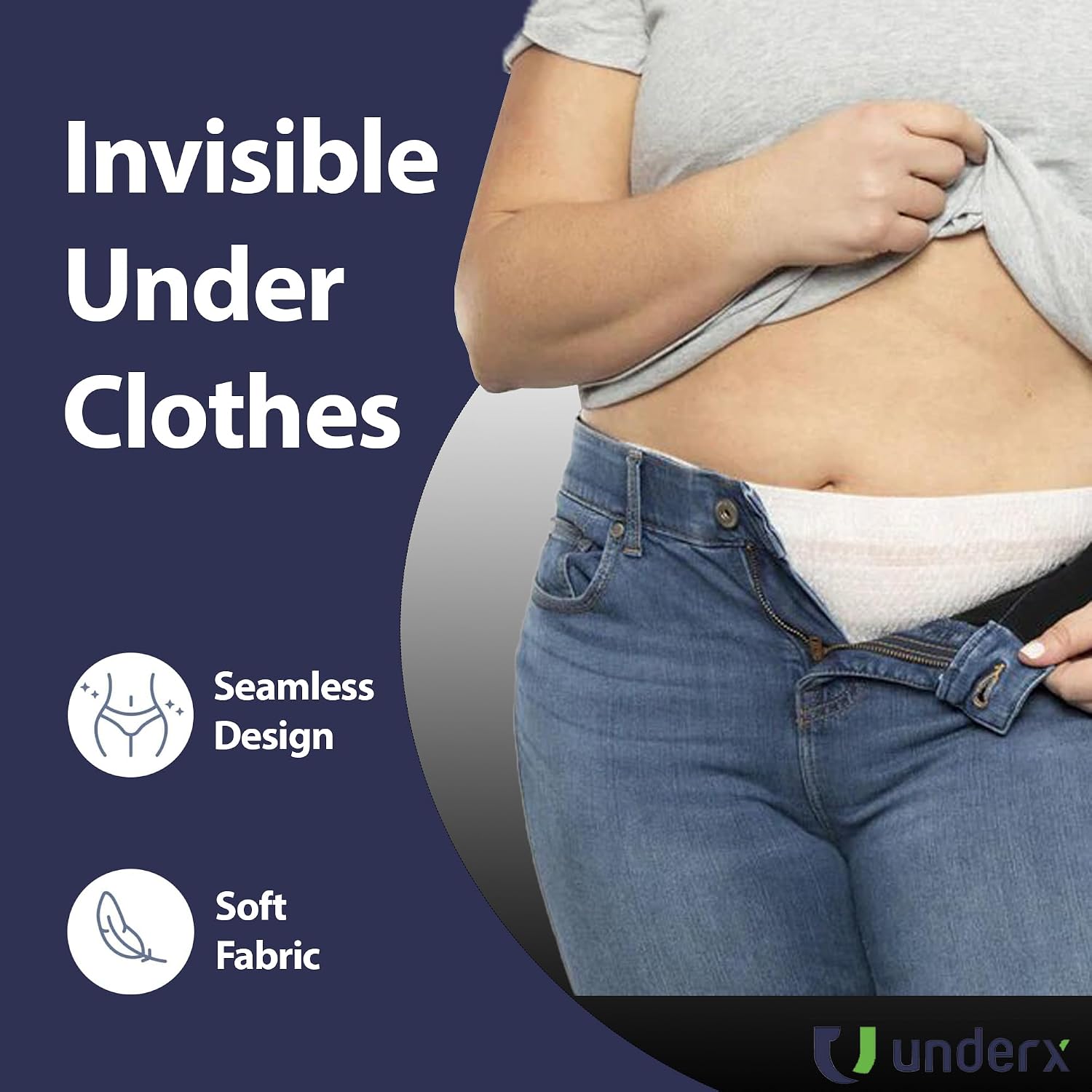 UnderX Adult Disposable Incontinence Underwear – Maximum Absorbency Pull Ups, Overnight Leak Protection, 8 Cup Absorption, Soft Latex-Free