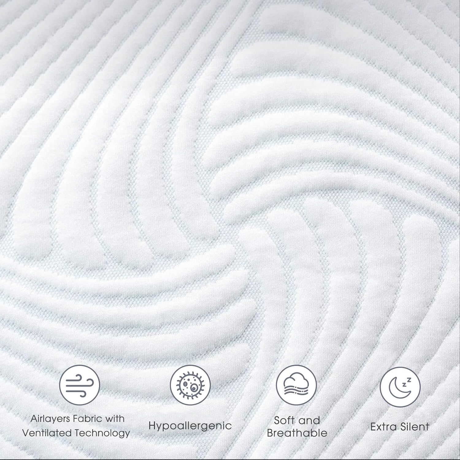 Heated Mattress Pad King, 3D Air Fabric, Preheat & Memory for Cold Winter