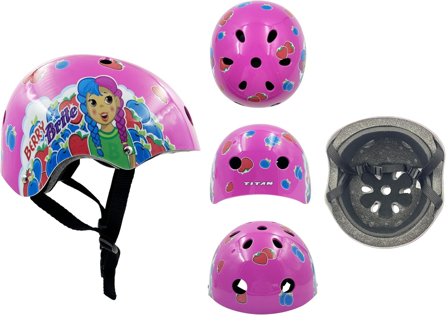Titan Girls BMX Bike for Kids Ages 4-7, 16-Inch Wheels, 9-Inch Frame, Training Wheels, Toy Seat, Doll Basket, Streamers, First Bike, Princess Bicycle, Gift for Girls