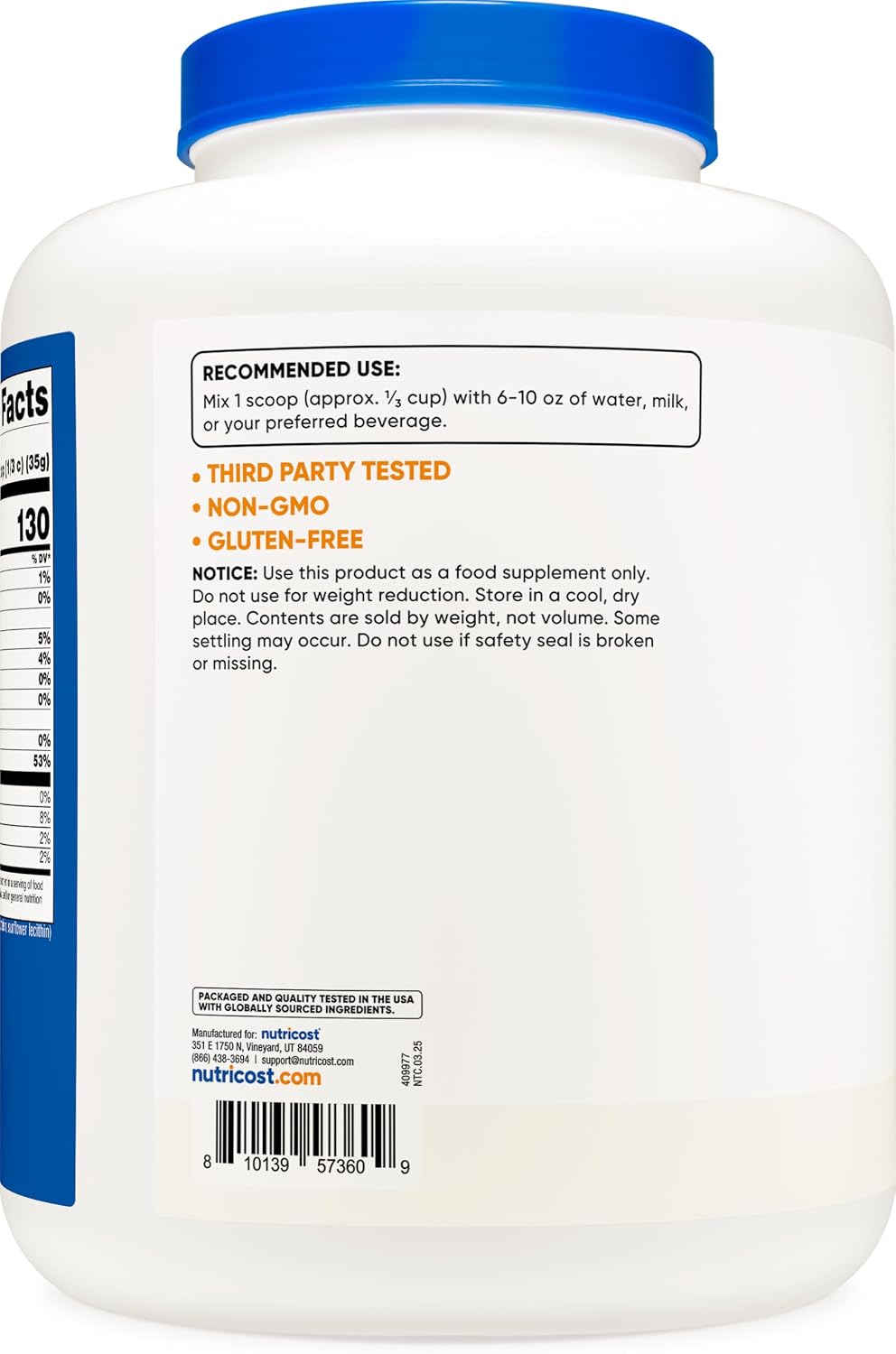 Nutricost Whey Protein Isolate Powder (Vanilla) 2LBS