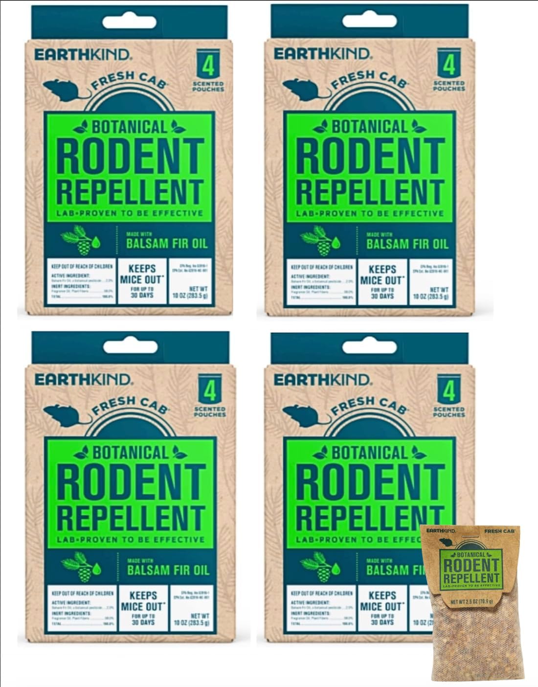 Rodent Repellent; Quickly Repelling Pests from Treated Areas; Preventing Re-Infestation for up To 3 Months; Safe for Children, Pets and the Environment; Non-Toxic; 8-Scent Pouches