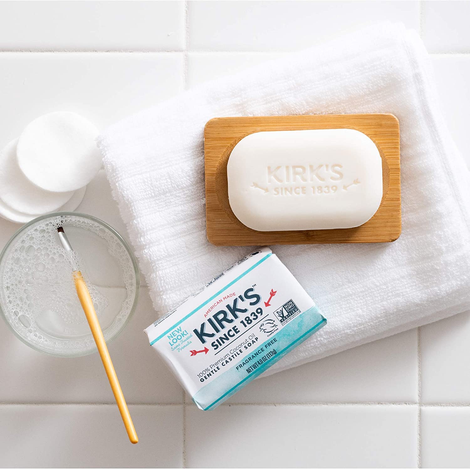 Kirk's Original Coco Castile Soap Fragrance Free 4 oz (Multi-Pack)