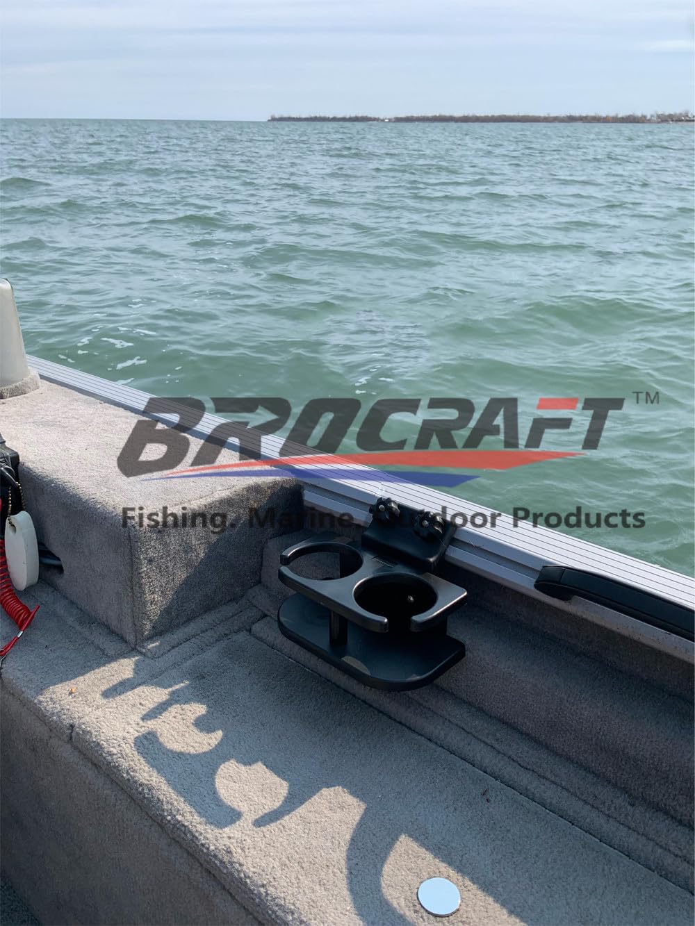 Brocraft Lund Boat Drink Holder/Lund Sport Track 45 Degree Cup Holder/Double Drink Holder for for 45 Degree Lund Sport Track /G3 Track/Ranger