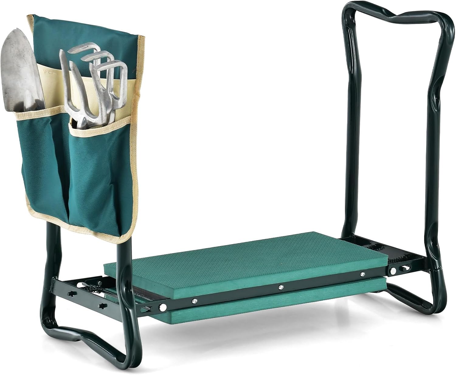 Goplus Garden Kneeler and Seat, Foldable Garden Bench for Kneeling & Sitting, Widened 8" EVA Soft Foam Pad