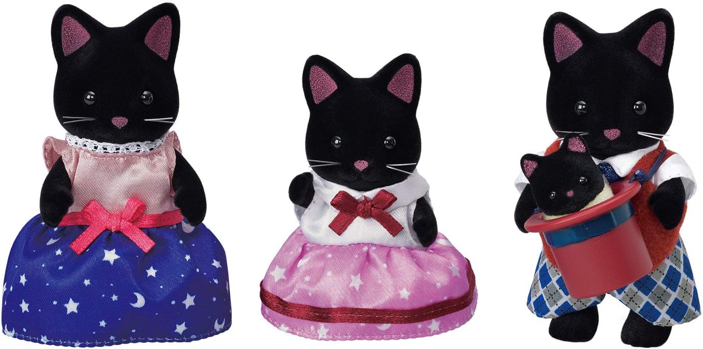 Calico Critters, Sandy Cat Family, Dolls, Dollhouse Figures, Collectible Toys, Premium, 3 inches