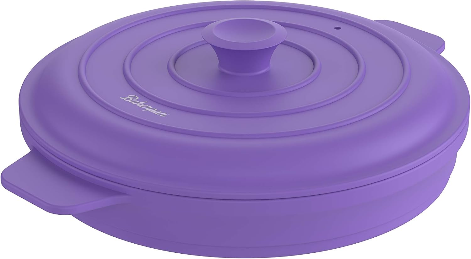 Bakerpan Collapsible Silicone Microwave Vegetable Steamer with Lid - 64 oz Silicone Steamer Pot for Cooking, Steaming & Reheating Food - BPA-Free, Dishwasher Safe