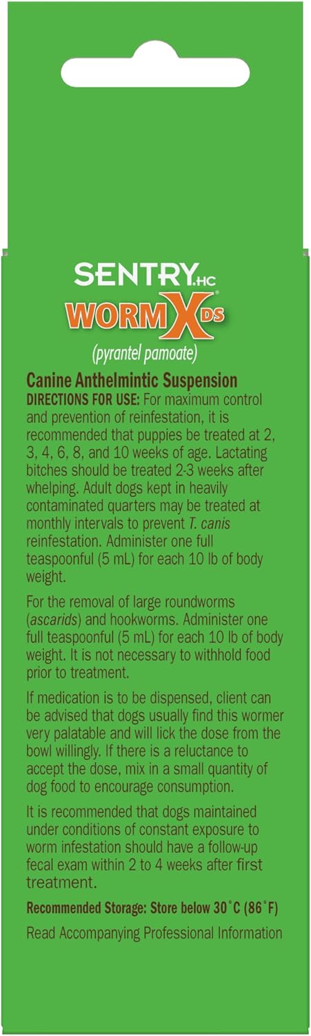 Worm X Plus 7 Way Liquid Dewormer for Dogs 2 oz Broad Spectrum Canine Anthelmintic Suspension Removes Hookworms and Roundworms for Dogs Up to 120 lbs | Ideal for Dogs up to 120 lbs; Precise Weight-Based Dosing; broad-spectrum canine parasite control; 2 o…