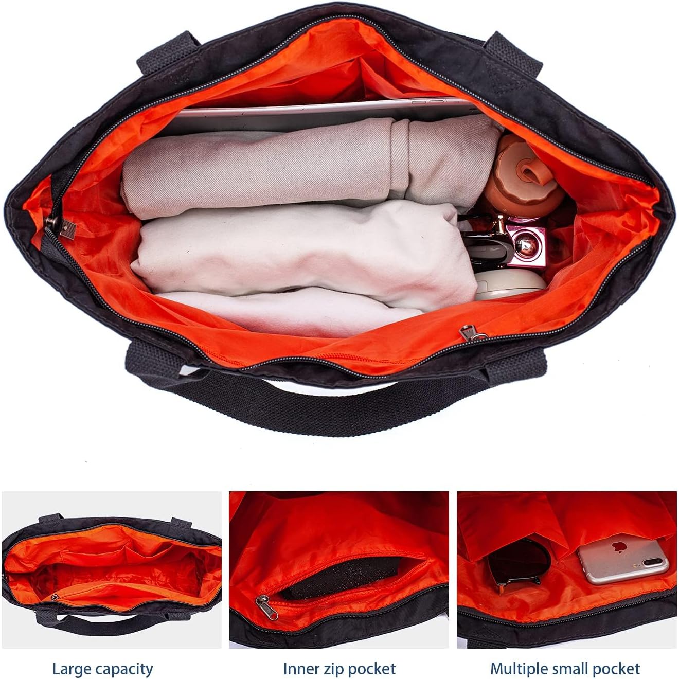 ETidy Large Capacity Foldable Tote Bag With Zipper