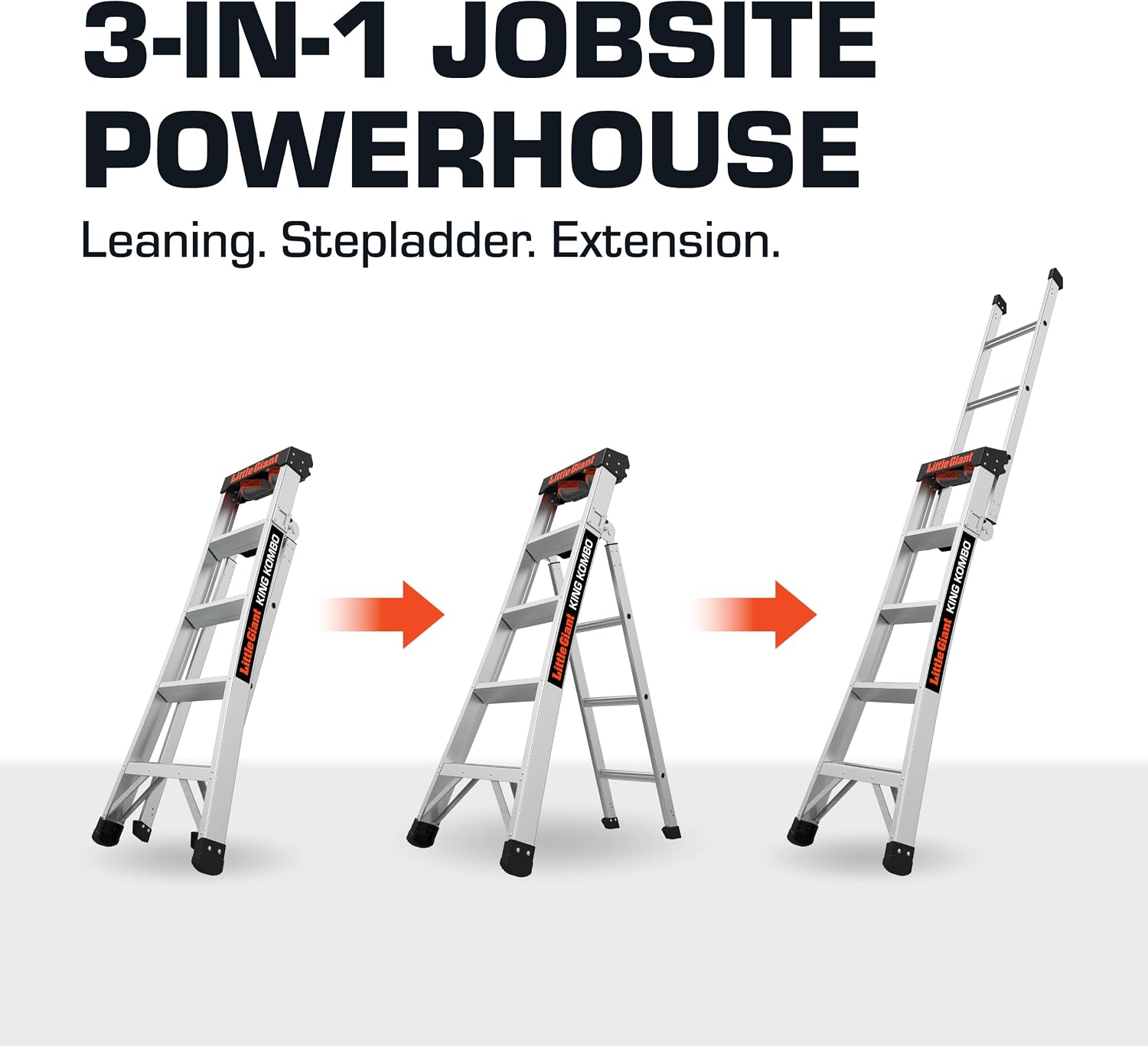 Little Giant King Kombo, 6 ft Fiberglass Multi-Position Ladder, 13906-001