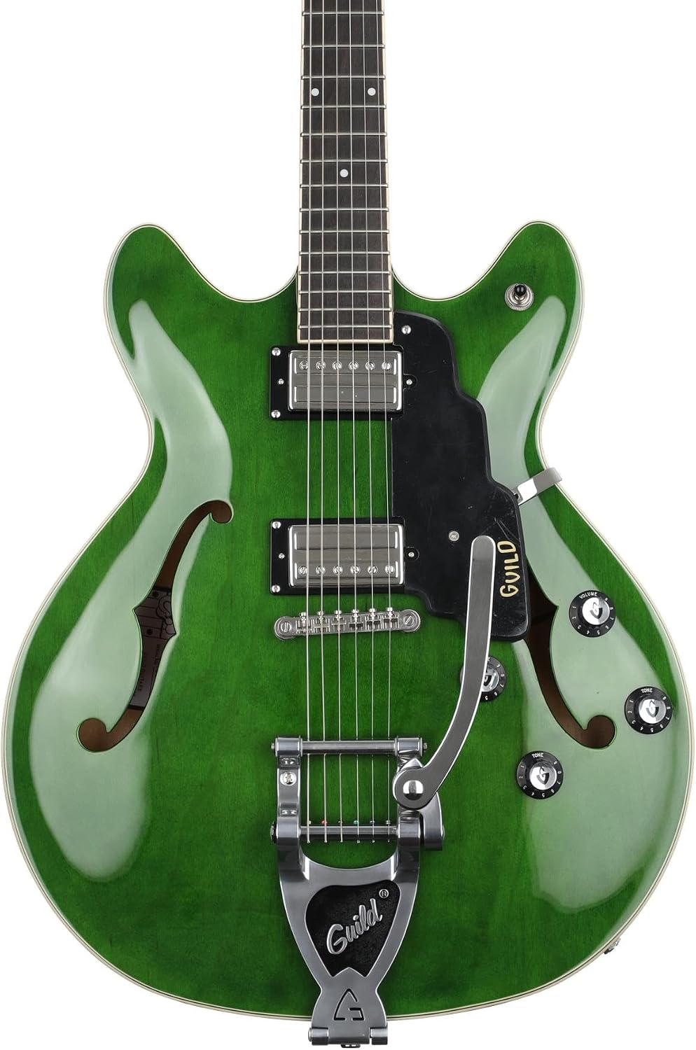 Guild Guitars Starfire I SC Semi-Hollow Body Electric Guitar, Snowcrest White, Florentine-Cut w/tremolo, Newark St. Collection