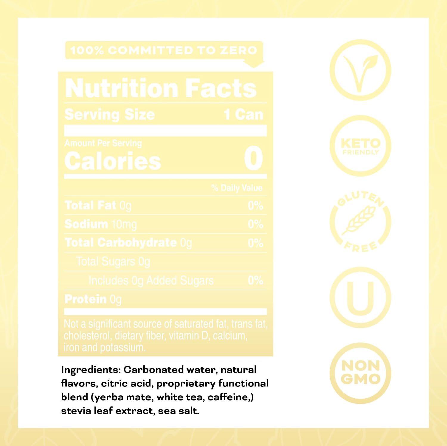 Yerbaé Energy Seltzer - Variety Performance Pack. No Sugar/Calories/Carbs. Energized by Yerba Mate Naturally Caffeinated Plant-Based, Healthy Alternative to Coffee/Sugary Sodas, Pack of 12, 12oz cans