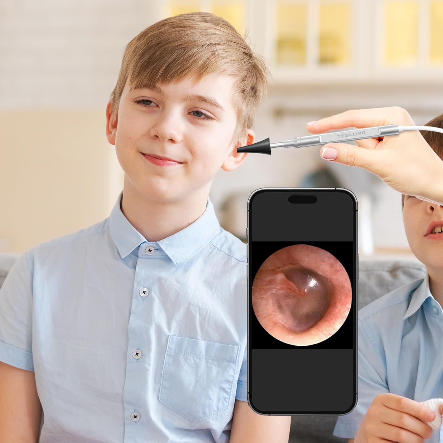 Digital Otoscope with Light 1080P Full HD Otoscope Camera for USB-C Devices | 4.3mm Lens, 6 LED Lights, Waterproof Ear Camera for Ear Viewing