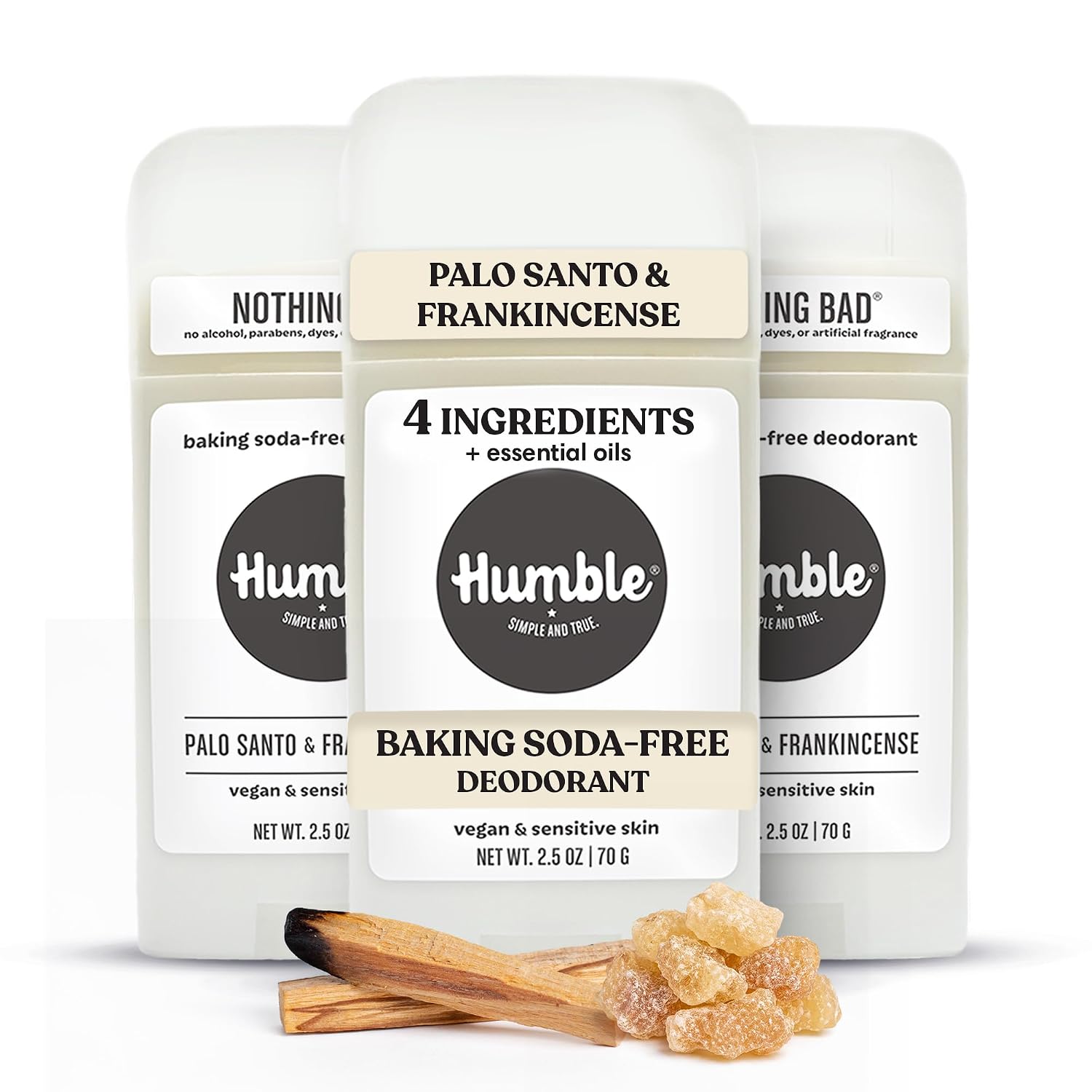 Humble Aluminum-Free Deodorant, Simply Unscented - 1 Pack | Baking Soda-Free, Clean, Fresh, Natural, Essential Oils, Sensitive Skin, Long-Lasting Odor Control, Cruelty-Free, Men & Women