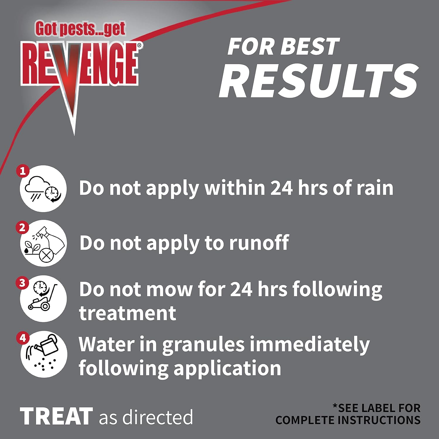 Revenge Ant Killer Granules, 4 lbs. Ready-to-Use Fast Acting Perimeter Treatment for Home Kills Ants, Fleas & Roaches