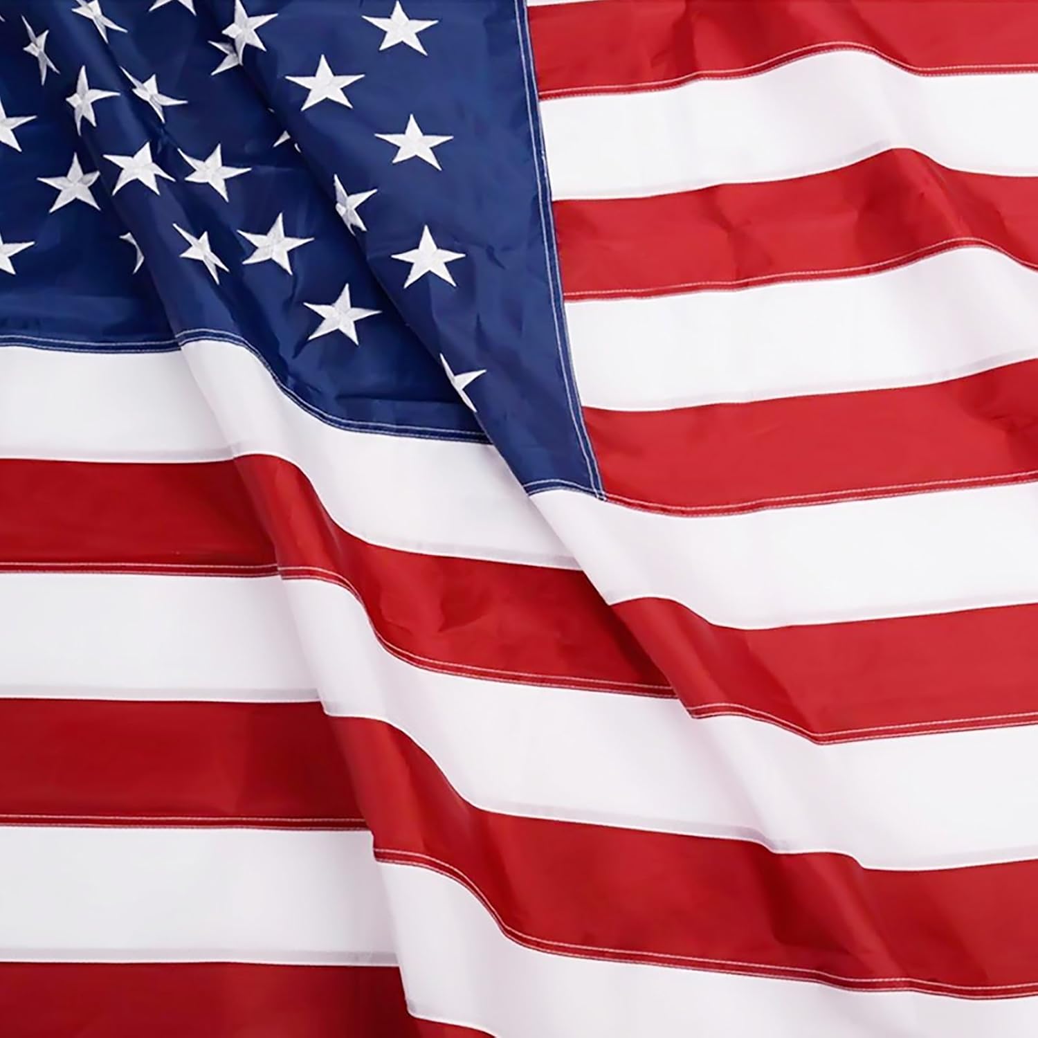 ANLEY EverStrong Series American Flag 6x10 Foot Heavy Duty - Embroidered Stars and Sewn Stripes - 4 Rows of Lock Stitching - US National Banner Flags with Brass Grommets 6 X 10 Ft