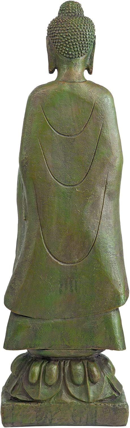 Design Toscano Jolly Hotei Laughing Man Asian Decor Indoor/Outdoor Garden Statue, 26 inches tall, Cast Stone Resin, Two Tone Stone Finish