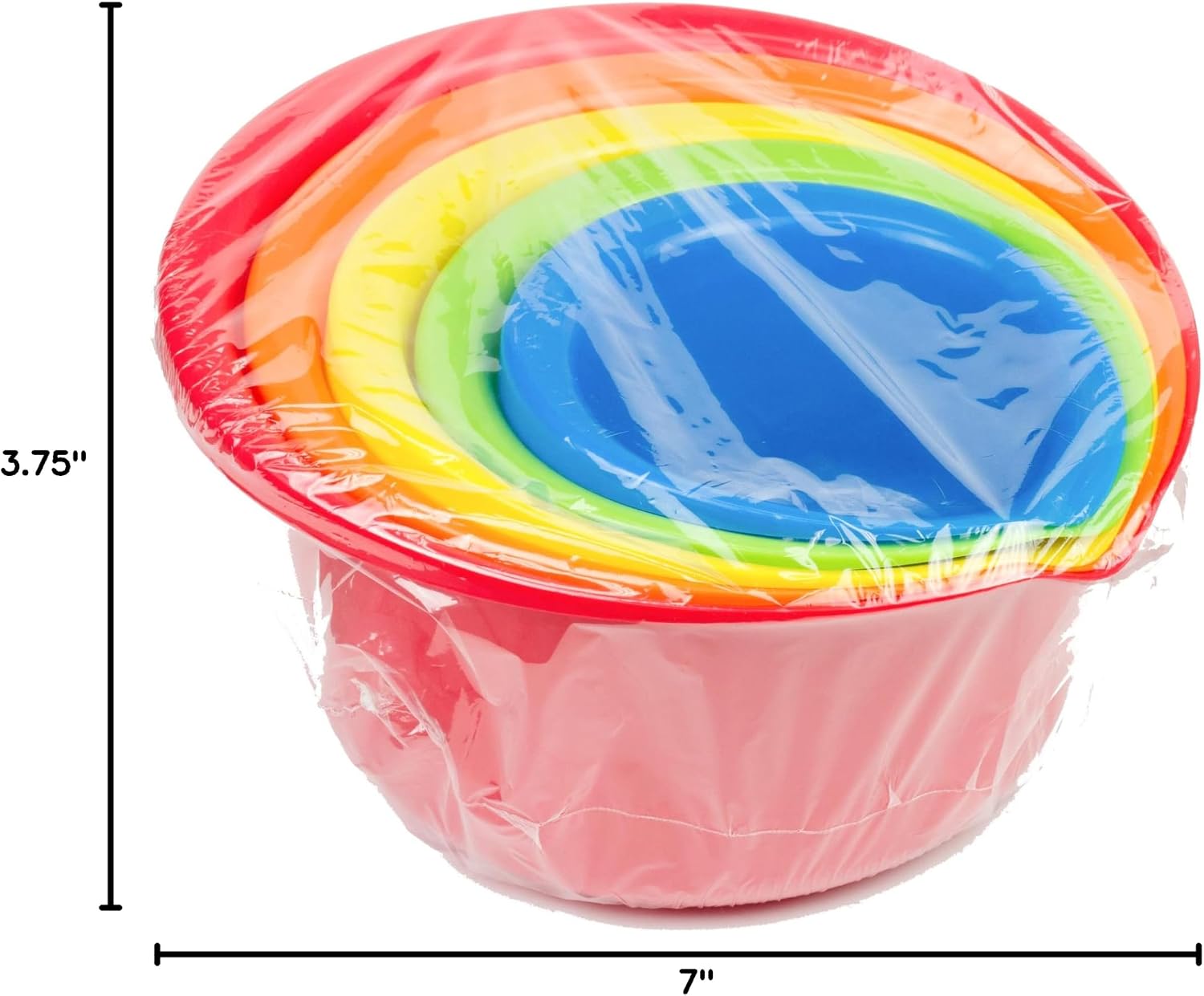Chef Craft Select Plastic Mixing Bowl Set, 5 Piece, Multiple Color