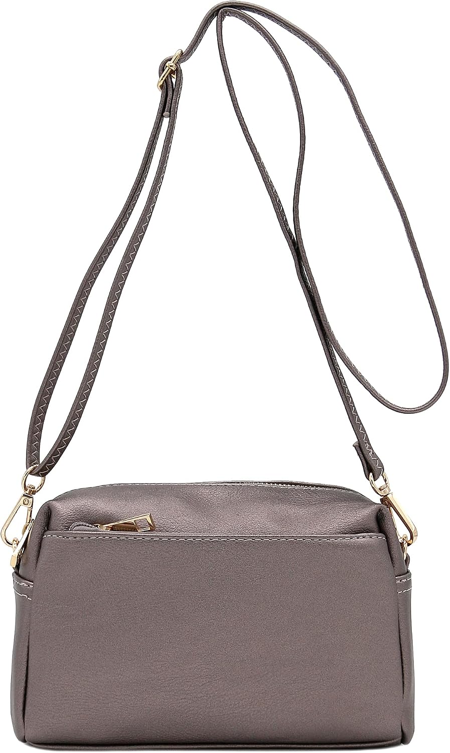 Triple Zip Small Crossbody Bag