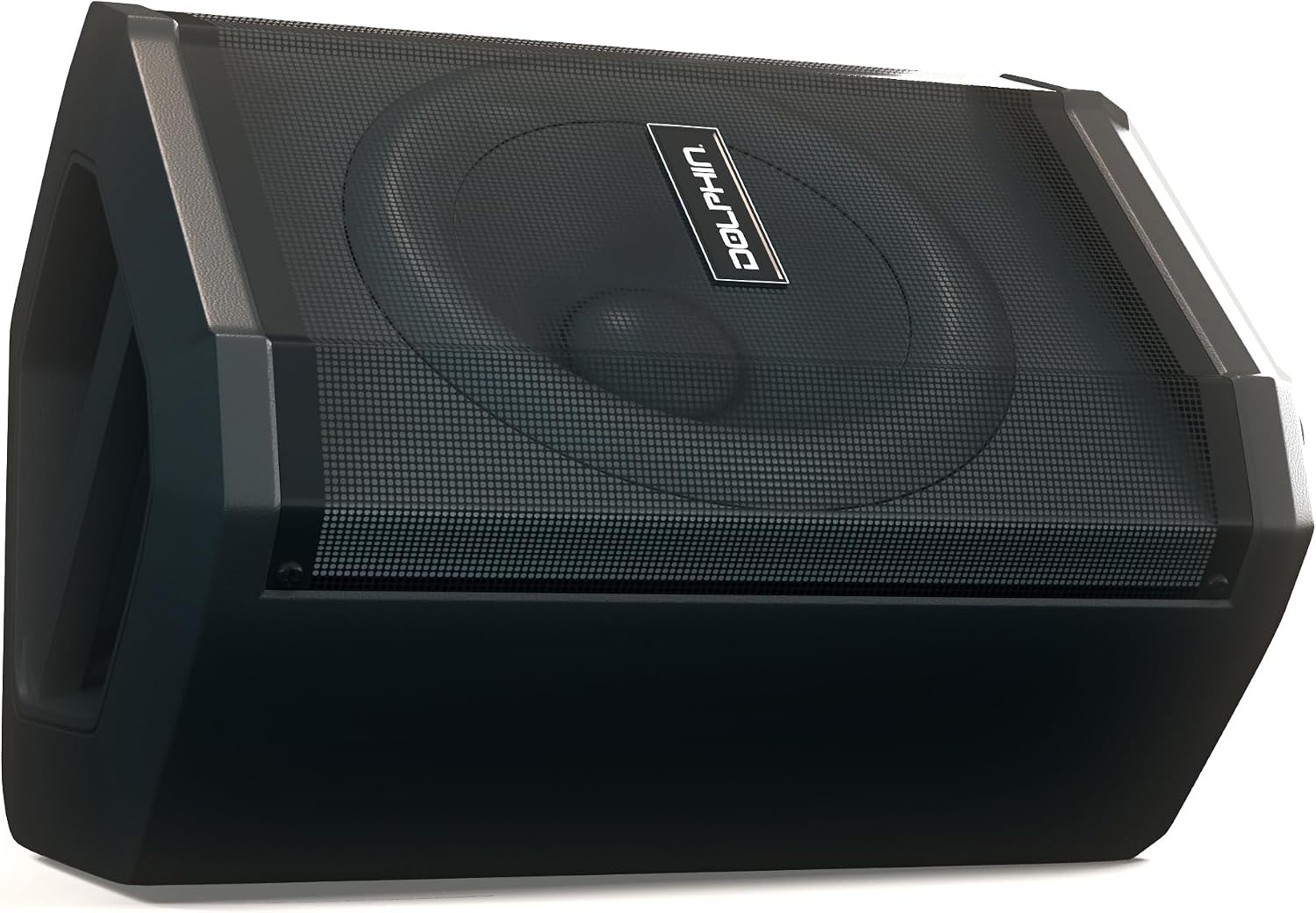 Dolphin Bluetooth Party Speaker with Wireless Microphone, 8" Woofer | 40W RMS, Tiltable Design, WaveSync TWS, LED Ring Light, USB/TF/AUX/FM