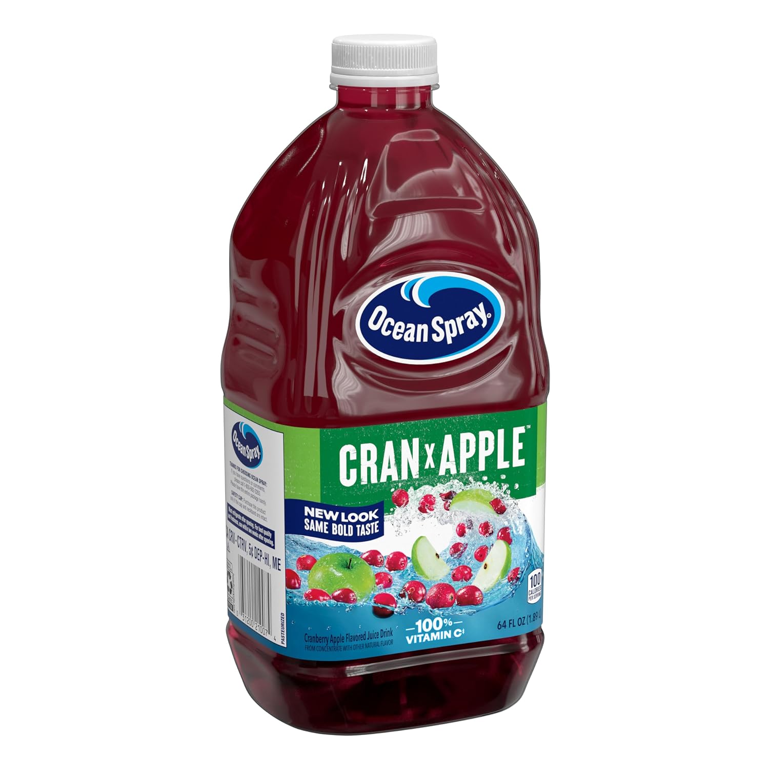 Ocean Spray® Cran-Apple™ Juice Drink, 64 Ounce Bottle, 8 Count | Ocean Spray® Cran-Apple™ Juice Drink, Made with Real Fruit Juice, 64 Fluid Ounce Bottle