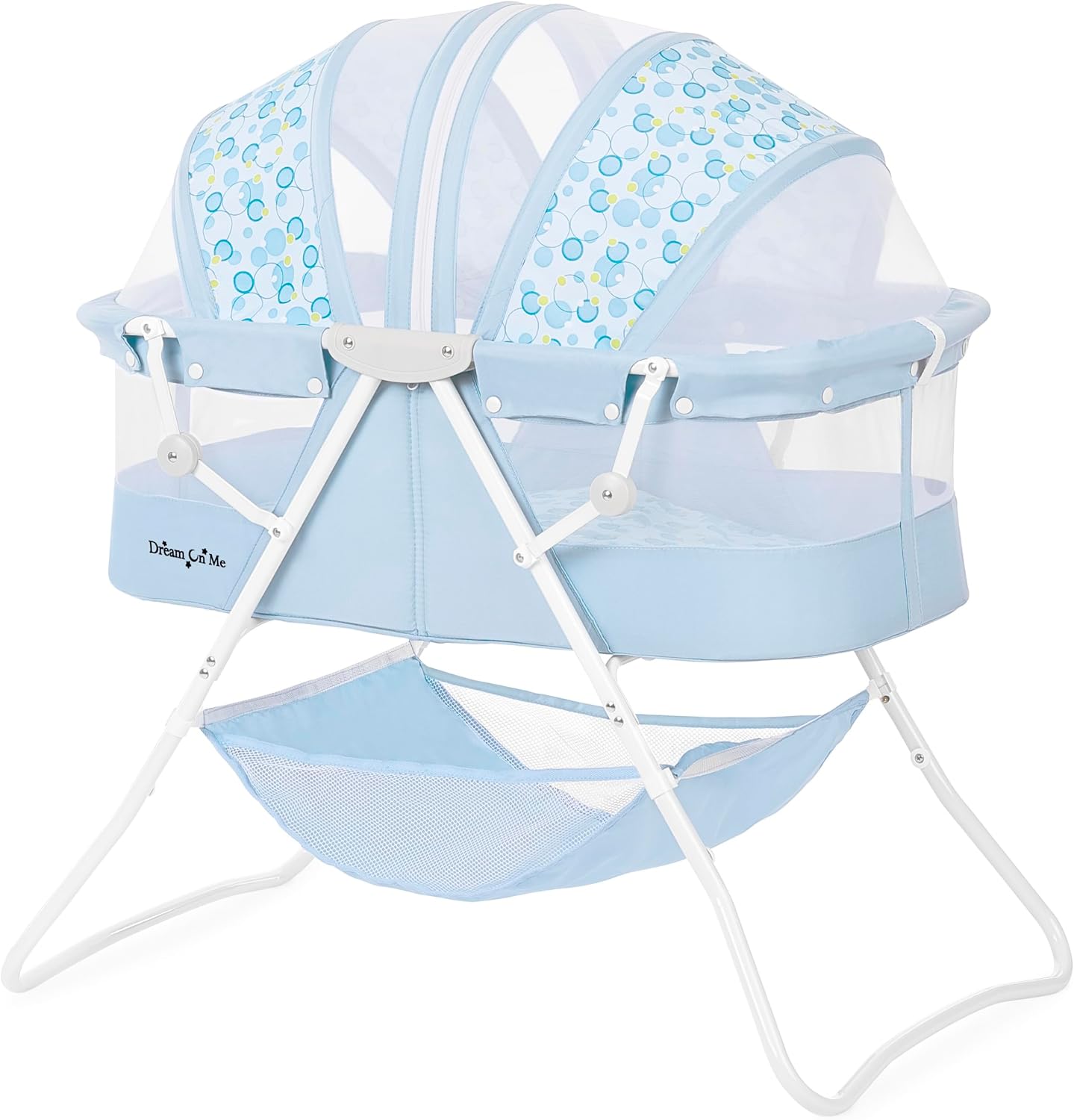 Dream On Me Karley Bassinet in Grey and Pink