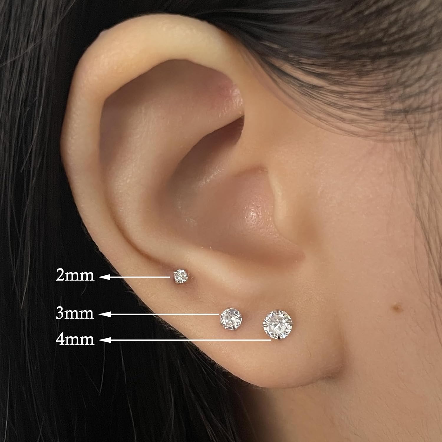 Dlihc 6 Pairs Sterling Silver Hoop and Stud Earrings Set for Women Men