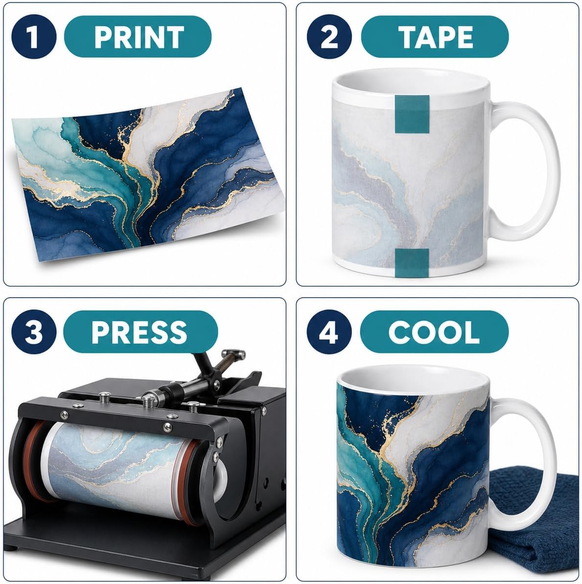 36 Pack Sublimation Mugs 11oz White Blank Ceramic Coffee Mugs with Individual White Boxes, AAA Grade with Premium Coating for Heat Press DIY