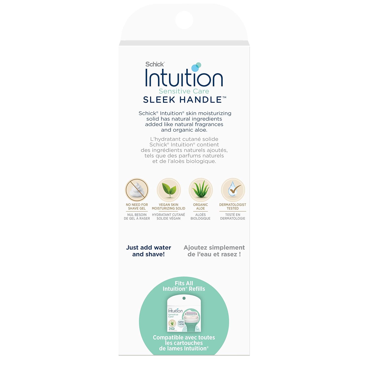 INTUITION Schick Refill, Razors for Women Sensitive Skin | Intuition Razor Blades Refill with Organic Aloe, Razor Refills , 6 Count (Pack of 1)