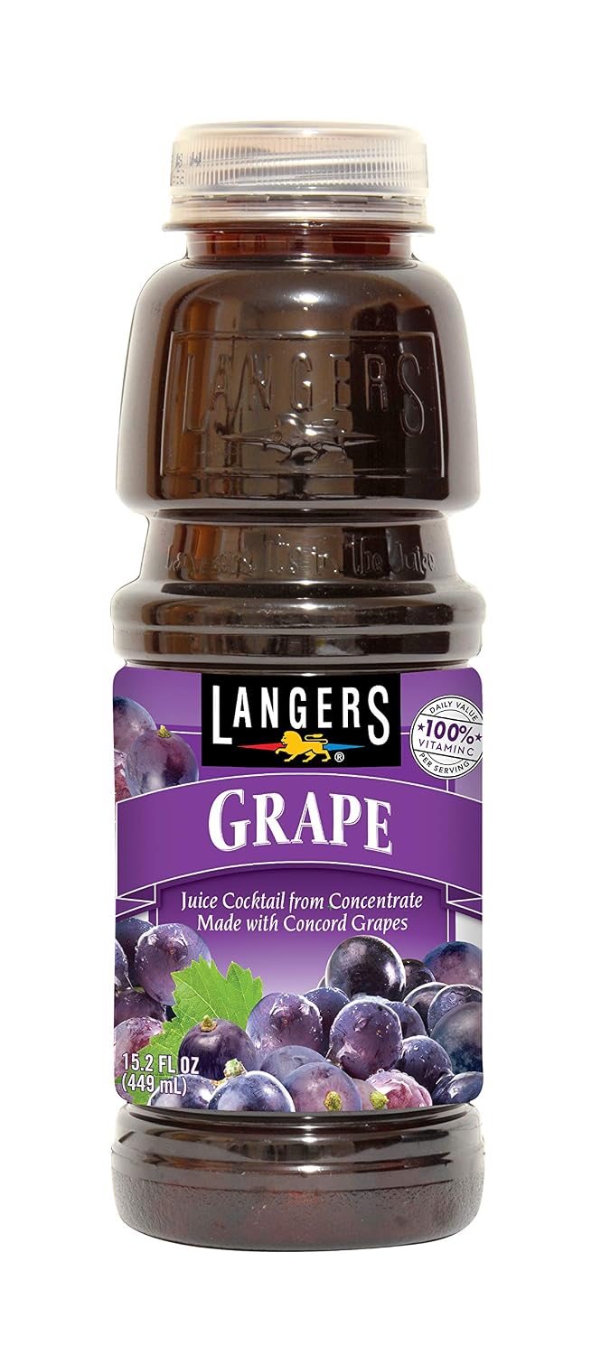 Langers Grape Juice Cocktail, 15.2 Fl Oz (Pack of 12)