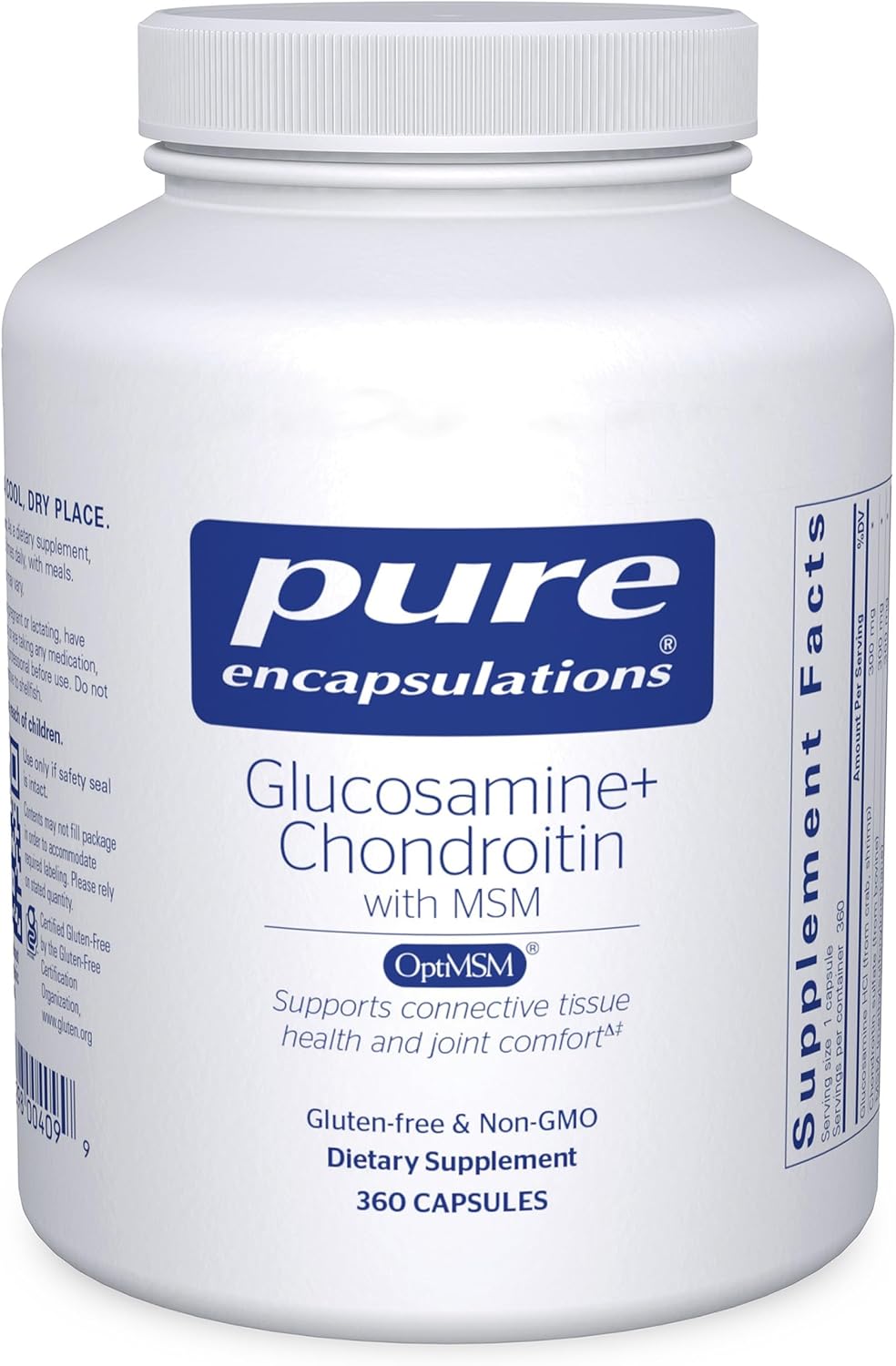 Pure Encapsulations Glucosamine Chondroitin with MSM - Supports Joint Health & Normal Cartilage Formation* - Maintains Enzyme Activity - Gluten-Free & Non-GMO - 60 Capsules | Supports Joint Health and Normal Cartilage Formation*, Maintains Enzyme Activit…