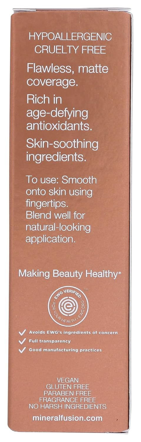 Mineral Fusion Full Coverage Liquid Foundation (Cool 1, Fair), 1 Fl Oz