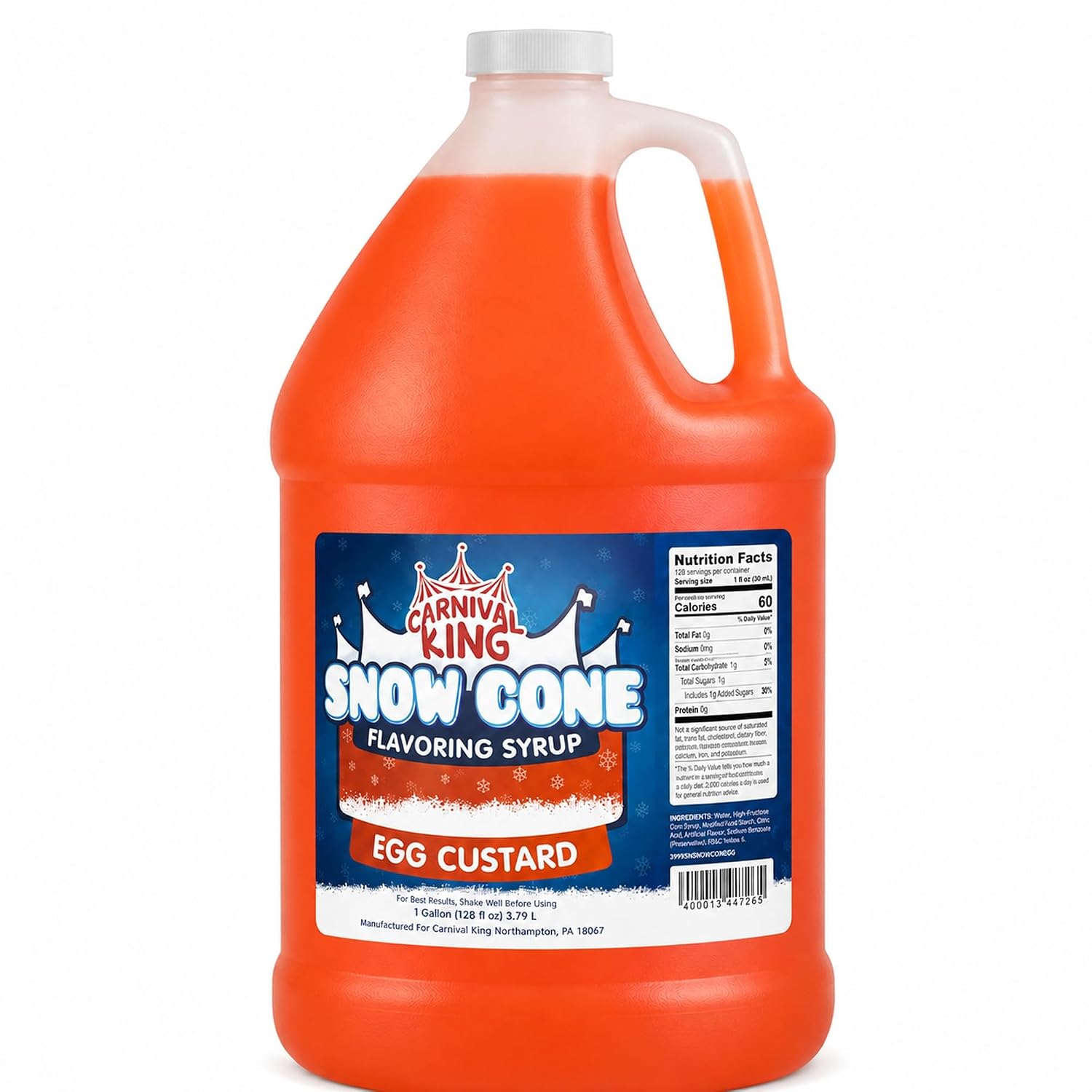 Egg Custard Snow Cone Flavoring Syrup