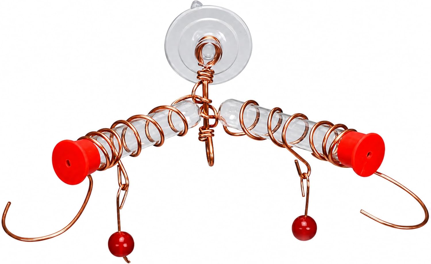 Window Hummingbird Feeder with Suction Cup, 2 Nectar Ports | Window Mount; Suction Cup Design; 2 Nectar Ports; Up-Close Viewing