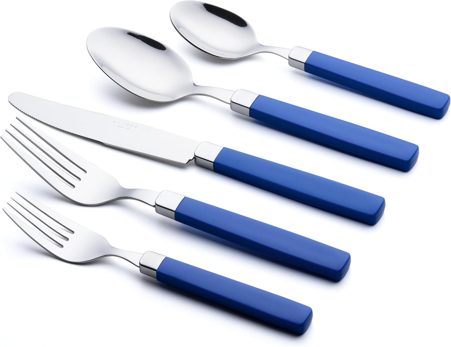 ANNOVA Silverware Set Stainless Steel Colorful Tableware Kitchen Flatware Set Utensils, Includes Dinner Knives, Forks, Spoons