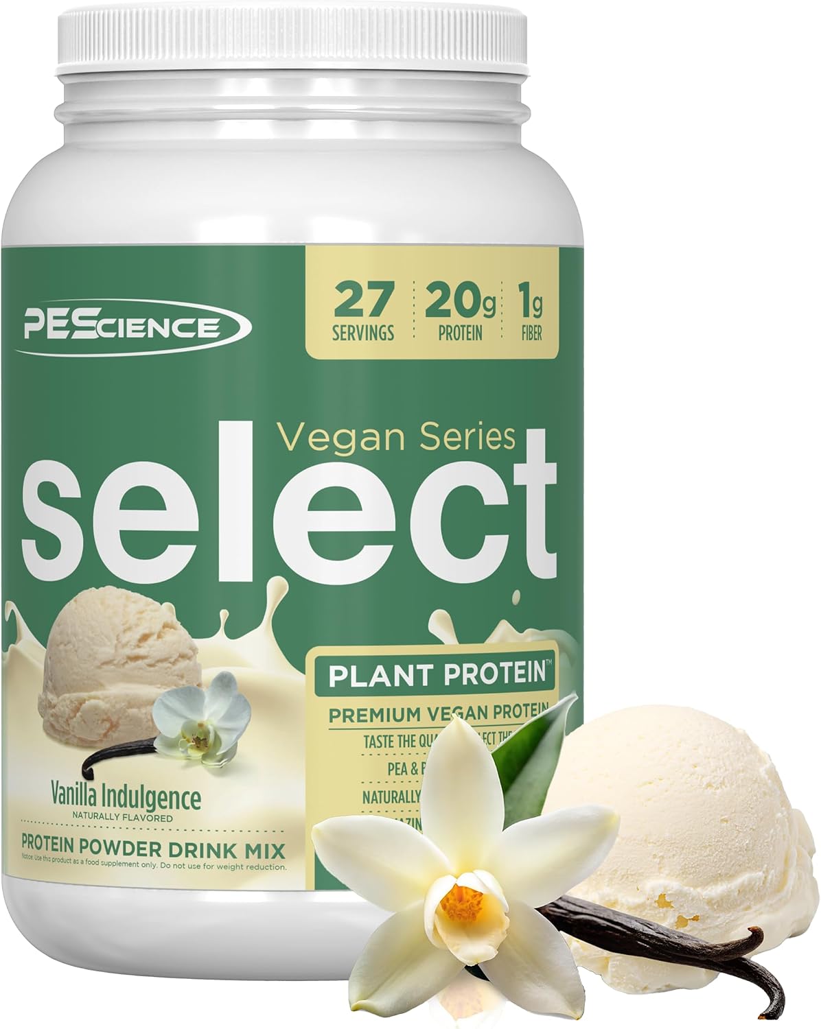 PEScience Select Vegan Protein Powder, Peanut Butter Delight, 27 Servings | Plant Based Protein Powder, Pea and Brown Rice Blend, Dairy Free, Lactose Free, Gluten Free