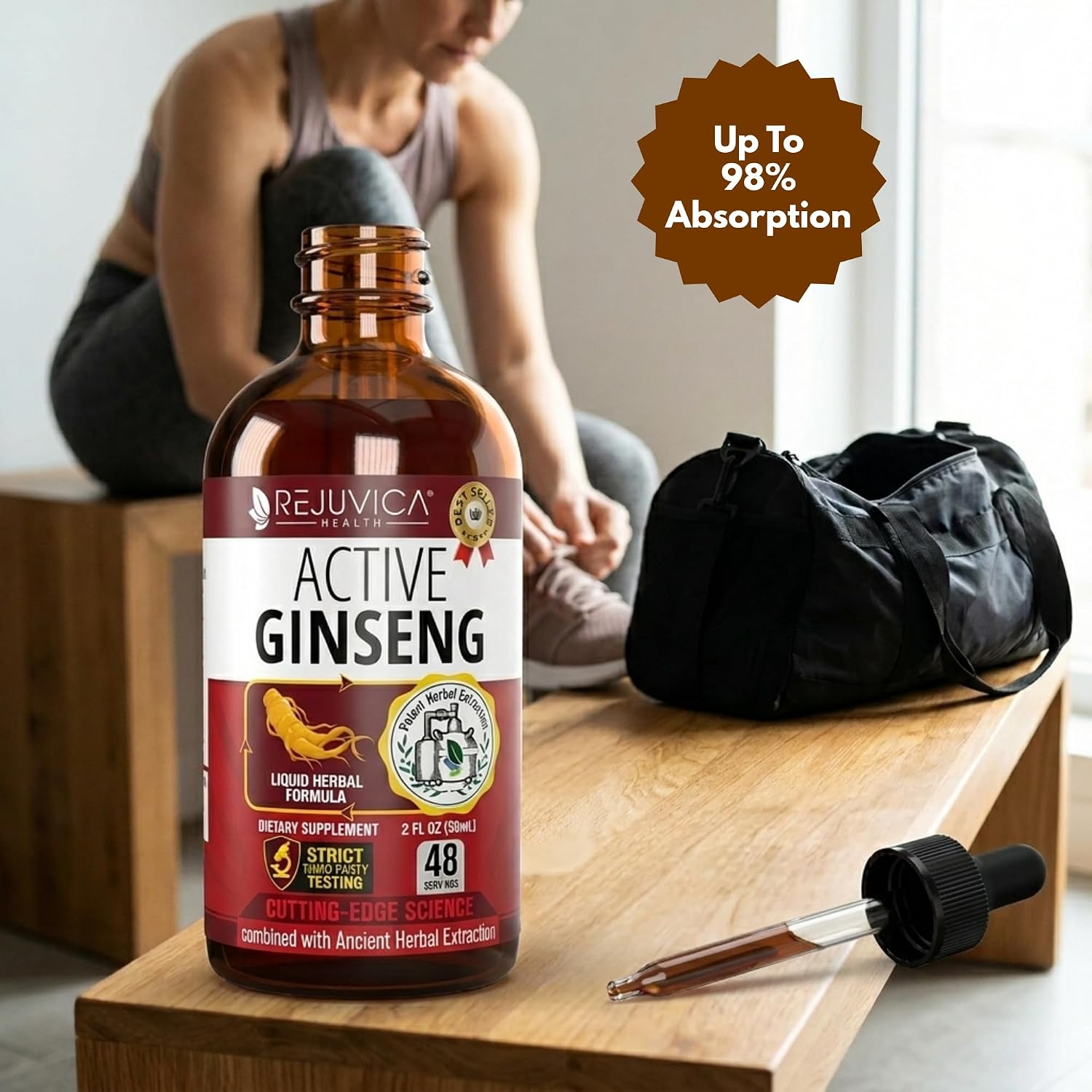 Active Ginseng - Korean Red Panax Ginseng - Natural Ginsenosides & GMO-Free