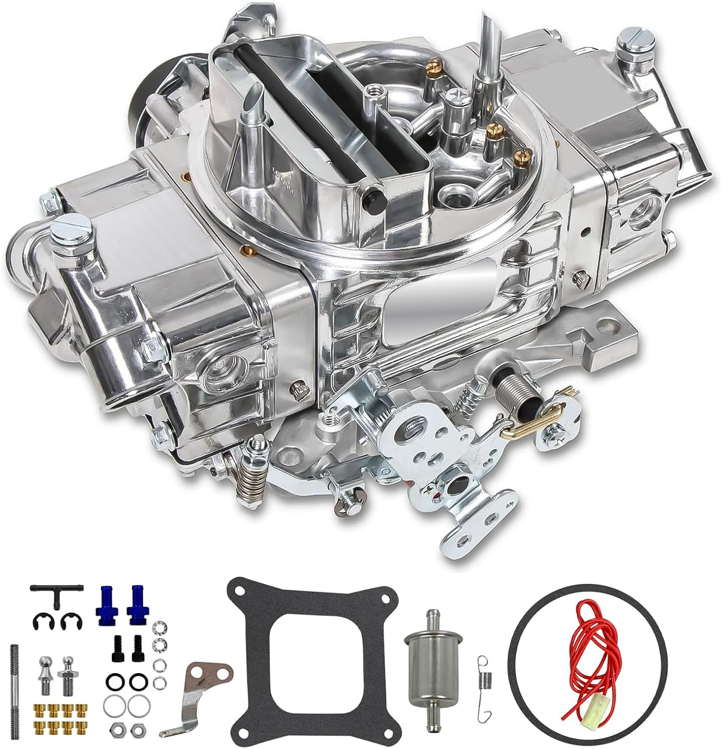 BR-67255 Carburetor 650 CFM 4 Barrel 4150 Model Carburetor Compatible with Holley Quick Fuel Brawler Diecast Carburetors with Mechanical Secondaries