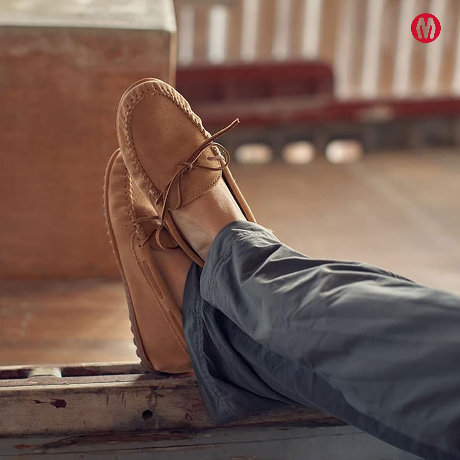 Minnetonka Men's Nub Sole Moccasin