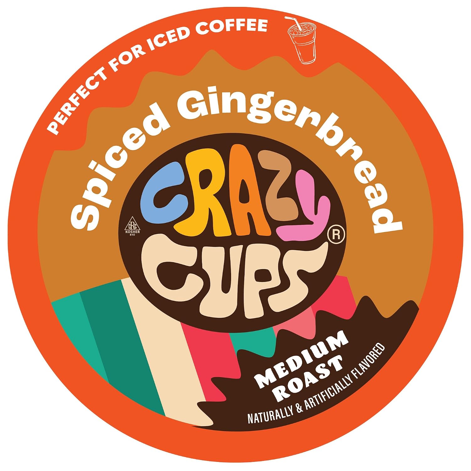 Crazy Cups Flavored Coffee for Keurig K-Cup Machines, Peppermint Chocolate Mocha, Hot or Iced Drinks, 22 Single Serve, Recyclable Pods