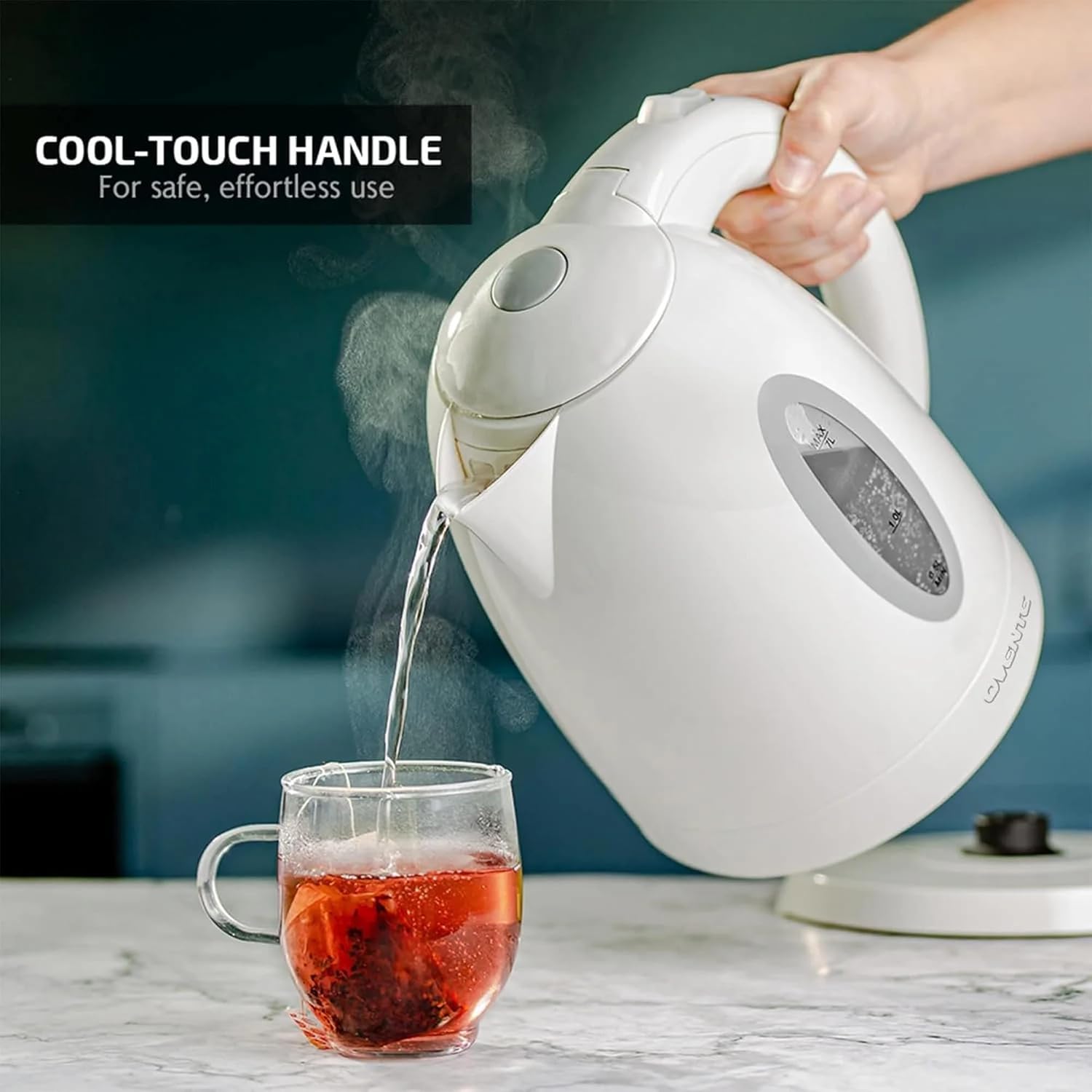 OVENTE 1.7L Electric Kettle with 1100W Fast Boiling Water, Green KP72G