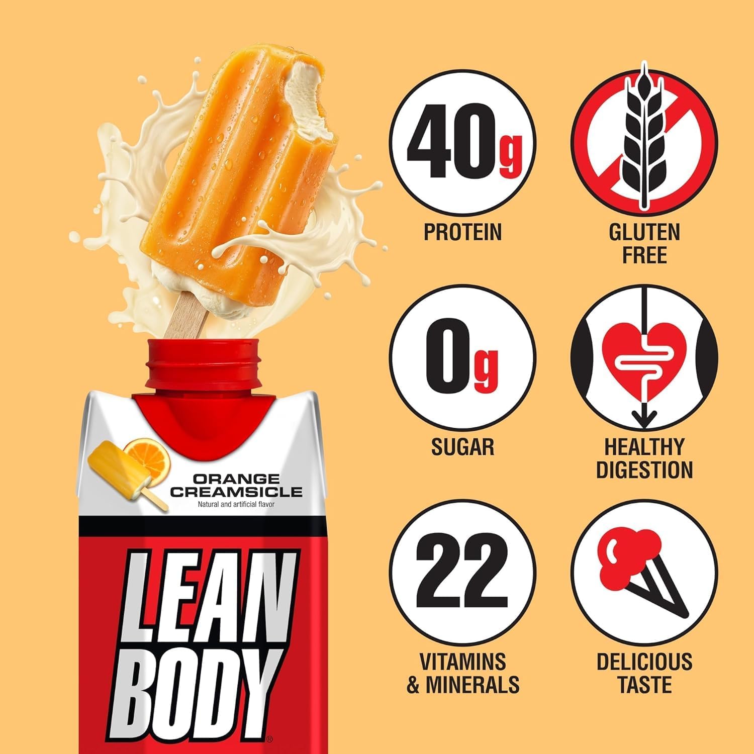 Labrada Lean Body Ready-to-Drink Chocolate Protein Shake, 40g Protein, Whey Blend, 0 Sugar, Gluten Free, 22 Vitamins & Minerals, LABRADA, 17 Fl Oz (Pack of 12)
